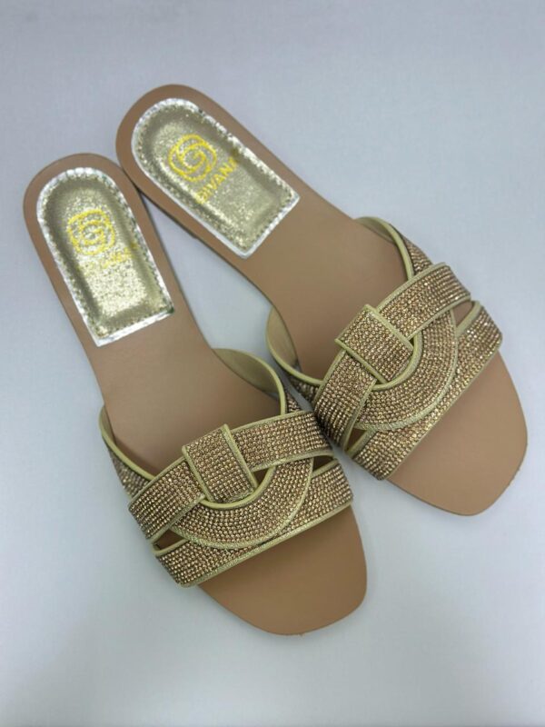 Mules plates avec strass