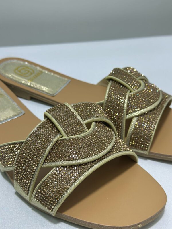Mules plates avec strass
