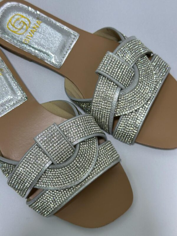 Mules plates avec strass
